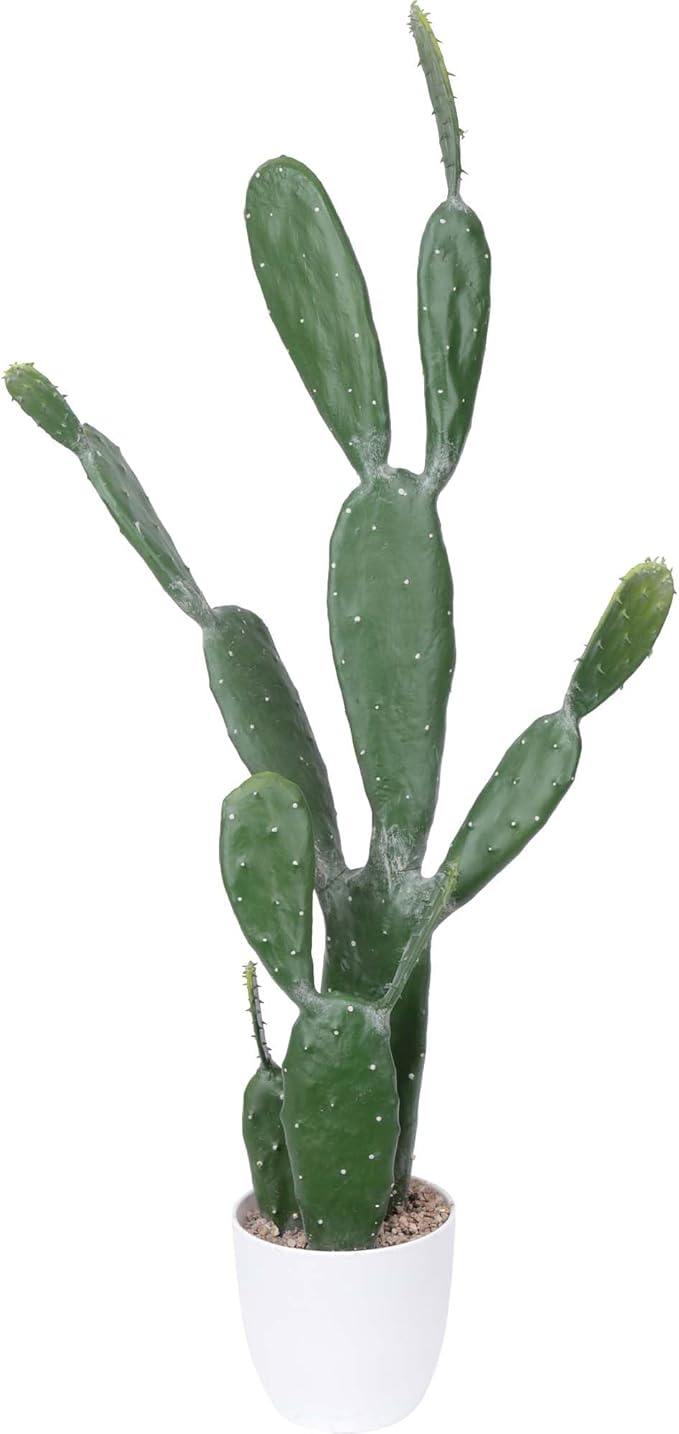 35Inch Artificial Cactus Faux Cacti Fake Cactus Saguaro Potted Plants for Indoor Outdoor Home Offices Store Decoration
