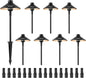 VEVOR 8 Pack Low Voltage Landscape Path Lights, 3W 210LM 12V-24VAC/DC Outdoor LED Pathway Lighting, 3000K Warm White Walkway Lights with Quick Connectors, IP66 Waterproof for Yard Garden Sidewalk