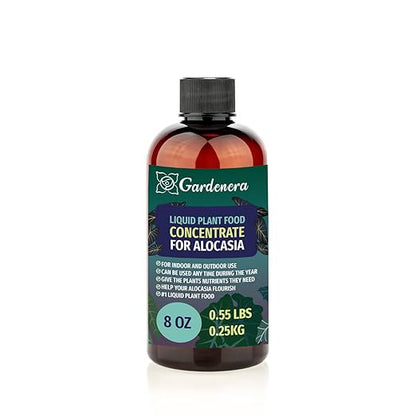 Gardenera Plant Growth Superfood for ALOCASIA with 18 Essential Vitamins & Minerals - Organic Plant Food Fertilizer - Micro-Fungi and Bio-Organisms for ALOCASIA Plant Care & Growth Enhancement - 8oz