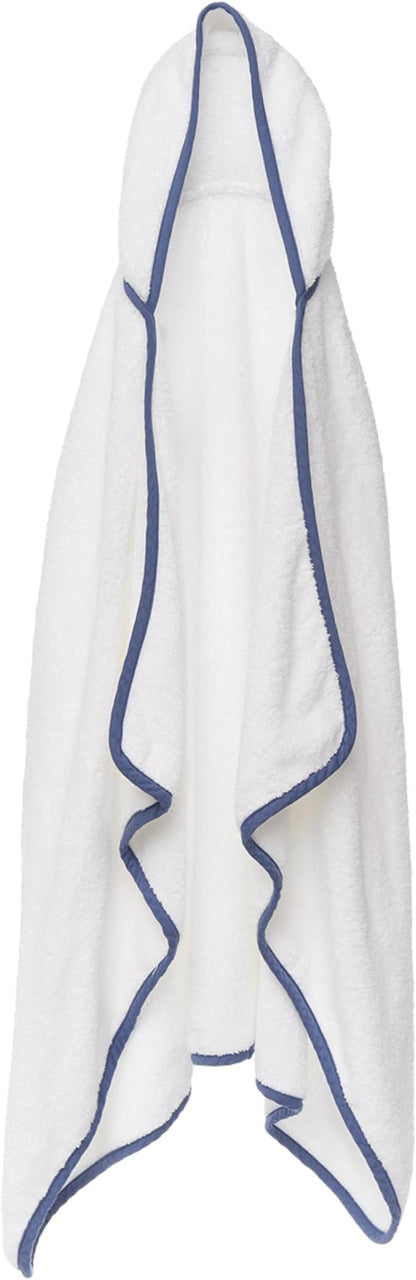 Lalo The Hooded Towel - 100% Organic Cotton, Soft on Sensitive Skin, Cozy & Absorbent, Machine Washable Baby Hooded Bath Towel - Blueberry