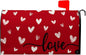 Valentines Day Magnetic Mailbox Covers Standard 18x21 Inch White Heart Love Holiday Anniversary Mailbox Post Letter Box Cover for Outdoor Garden Yard Decoration