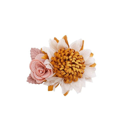 Flower Hair Clips Set-Cherrboll 3pcs Floral Hair Bow Accessories for Baby Girl Toddles Teen Gifts