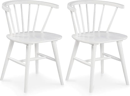 Signature Design by Ashley Grannen Modern 18" Spindle Back Dining Chair, 2 Count, White