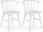 Signature Design by Ashley Grannen Modern 18" Spindle Back Dining Chair, 2 Count, White
