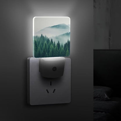 Mountain Forest Night Light, Plug into Wall Decor Nightlights for Bedroom, Bathroom, Hallway, Kitchen, with Dusk to Dawn Light Auto Sensors LED Night Lights for Boys Girls Women Men Room Gifts