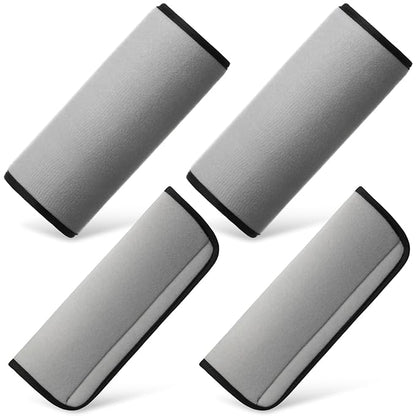 Riakrum 4 Pcs Baby Car Seat Belt Covers Soft Car Seat Straps Shoulder Pads for Kid Infant Stroller Strap Covers Safety Belt Cushion Pads for Boy and Girl (Gray,10.63 x 4.33 Inch)