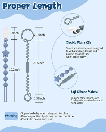 babygoal Pacifier Clips Set of 6