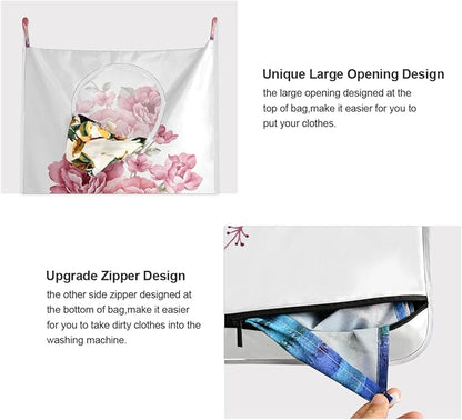Hanging Laundry Hamper Floral