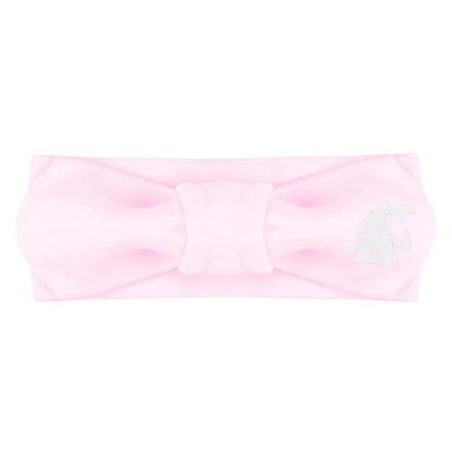 Creative Knitwear Washington State Cougars Infant Girls Pink Solid Hair Knot Headband Embroidered Logo - Size Newborn - 4T