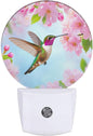 EKOBLA Hummingbird Plug-in Night Light, Spring Bird & Cherry Blossom LED Nightlight with Auto On/Off Sensor for Kids, Seniors & Bedroom Decor