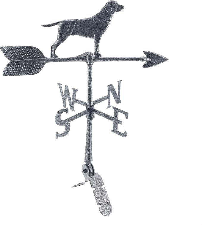 Montague Metal Products - Weathervane - Cast Aluminum Weathervane -Includes Roof Mount - 6 Colors Available (Retriever, Swedish Iron)