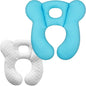 Baby Travel Pillow, Upgrade U-Shape Infant Pillow for Car Seat Pushchair and Stroller, Soft Comfortable Sleep Cushion for Kids Newborn and Toddler -Light Blue