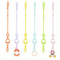 Toy Straps for Baby, 6pcs Adjustable Toy Holder for Stroller Accessories, Silicone Baby Tether Pacifier Clip, No Throw Baby Travel Essential Leash for High Chair, Car Seat, Baby Toy Clips,Cribs