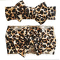 Baby Girls Leopard Headband Bow Turban Headband for baby Wide Hair Band 2 Pack TSFD40