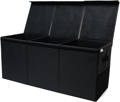 Extra Large Toy Storage Organizer with Lid - Sturdy, Collapsible Toy Chest Storage Box Design - Toys Bin with Dividers for Kids, Nursery, Bedroom, Playroom 37"x16"x14"