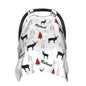 Personalized Woodland Deer Baby Infant Car Seats Canopy for Babies with Name, Custom Lightweight Covers for Baby Boys Girls, Minky Nursing Breastfeeding Stroller Cover Canopies for Newborn