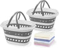 2 Pack Compact Collapsible Laundry Basket, Small Size Pop-Up Hamper Perfect