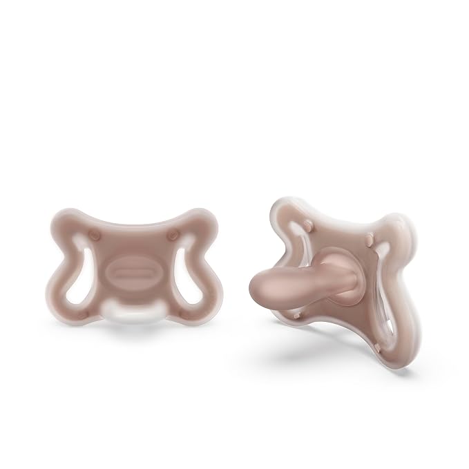 Suavinex Zero Zero Silicone Baby Pacifier w/SX Pro Physiological Pacifier Nipple (0-6M), 2Pk, Deep