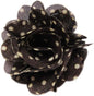 YYCRAFT 30 pcs Chiffon Flower with Dots Prints for Baby Girls Flower Headband Bows DIY Craft,Party Decoration(1.75",Brown Dots)