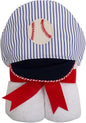 3Marthas Boutique Everykid Hooded Towel (Blue/Red - Baseball Cap Character Towel)