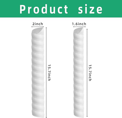 Watayo 4 Pcs Tree Trunk Protector- 2 Size Tree Wraps to Protect Bark- Plastic Spiral Tree Guard- Tree Bark Protector Tube Wraps to Protect Saplings Plants from Deer Rabbit Cats Rodents Mowers