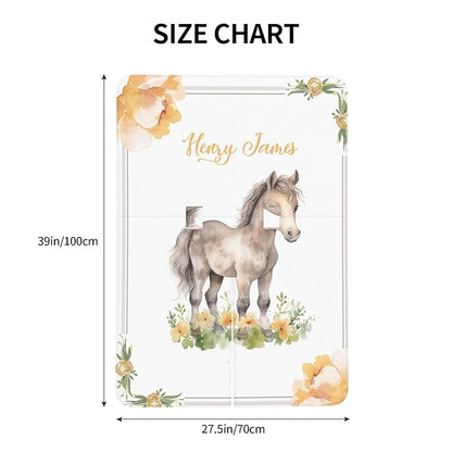 Personalized Baby Car Seat Canopy with Name Custom Minky Horse Car Seat Covers Nursing Cover for Breastfeeding Multi-Use Cover Infant Carrier Carseat Winter Cover for Newborn Girls Boys