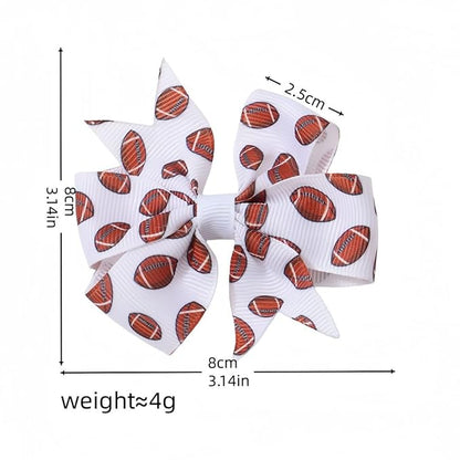 BBTDIN Baby Football Turban Headband Girl Football Bows Baby Football Hair Band Bow BBG19 (3 Pcs-F1)
