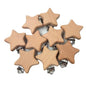 20pcs Natural Wood Suspender Pacifier Clips Cute Beech Wooden Animal Star Shape Clips Charm DIY Beading Pacifier Chain Accessory