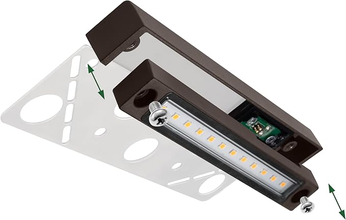 GKOLED 6.8 Inch LED Low Voltage Outdoor Hardscape Light, Light Module Replaceable, Retaining Paver Wall Step Lighting, 2700K 1.5W, IP65 for Wet Location, Die-cast Aluminum Housing
