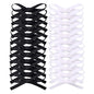 24 PCS Small Hair Ribbon Bow Fully Lined Clips for Girls Women Toddler Baby Youth Playful Hairpins Decoration Satin Bows (Black and White)