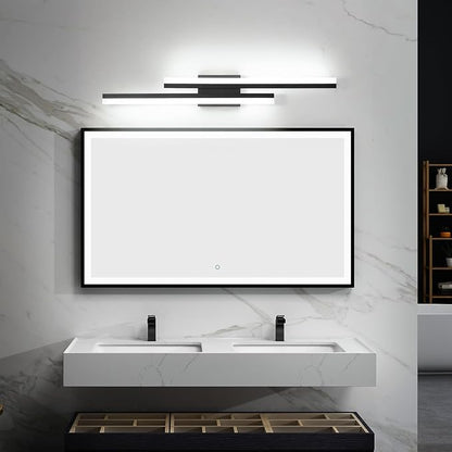 PRESDE 32 Inch LED Vanity Light Bar, Modern Black Bathroom Lighting Fixture Over Mirror