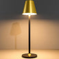Timjorman 1-Pack Cordless Table Lamps - 5000mAh Rechargeable Battery Operated Desk Lamp, 3-Level Dimmable LED Night Light for Bedroom, Dining, Restaurant - Metal Design(Gold&Black-1Pack)