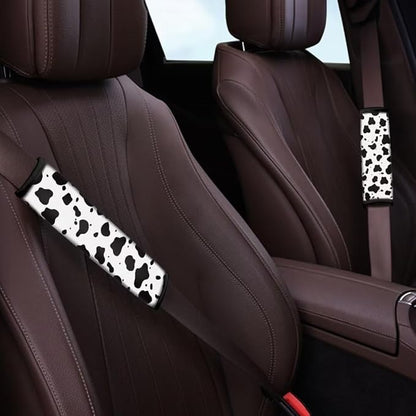 Car Seat Straps Shoulder Pads for Women Men, Cow Universal Fit Seat Belt Covers for All Car Seats/Pushchair/Stroller, 2 Piece
