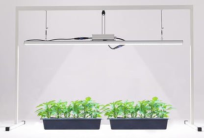 LED Grow Light Lamp Stand for Plant Seedling Germination Vege Flower Growth,Full Spectrum CRI 90+ White Light CCT 6500K,Isolated Dimming Power with On/Off Switch,Height Adjustable,100W,4FT