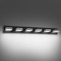 Modern LED Bathroom Lights Fixtures 6-Light,Metal Black Acrylic Wall Lighting,Vanity Lights for Bathroom Over Mirror 6000k 41in