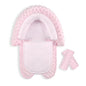 Infant Car Seat Insert, Baby Car Seat Head & Body Support with 2 Straps Pads, Ultra Soft Newborn Preemie Carseat Insert Cushion for Girls Boys, Fits Car Seat, Stroller, Swing, Bouncer, Pink