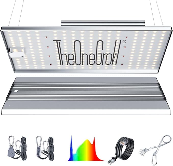 MA1200 Grow Light Full Spectrum, 120 Watt Dimmable Plant Light Panel, LED Grow Light for Seed Starting Vegetables Bloom, Hanging Growing Lamp for 2x2/3x3 Grow Tent