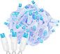 Novelty Lights 25ft Christmas String Lights, 50 Teal LED Bulbs on White Wire, 6" Spacing, Connectable Indoor Outdoor Commercial Grade Lighting for Holidays Patio Weddings