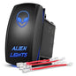 Nilight Alien Lights Rocker Switch Led Light Bar 5 Pin Laser On Off SPST switches 20A/12V 10A/24V Switches Blue with Jumper Wires Set for Cars Trucks Boats ATVs UTVs RVs