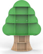 Tree Kids Bookshelf, Toddler Wood Bookcase, 16-Cubby Children Toy Storage Organizer Book Shelf for Kids Rooms, Nursery, Bedroom, Living Room, Classroom, Boy Girl’s Gift (Green Tree)