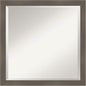 Amanti Art Grey Wall Mirror 23x23 Edwin Clay Grey Square Bathroom Mirror for Wall Decor Living Room, Medium Casual Wood Frame, Hangs Horizonally and Vertically, Bathroom Decor, Beveled Edge from WI