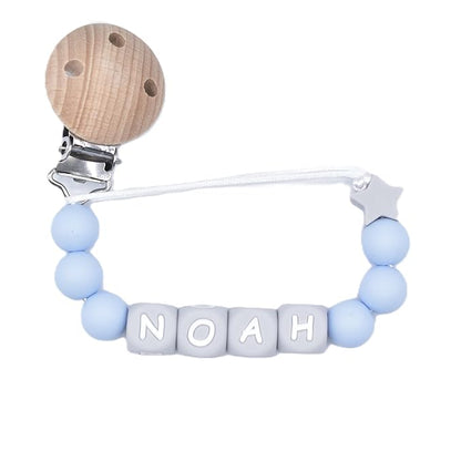 Personalized Silicone Pacifier Clip with Name Custom Name Stroller Clip Holder for Girls Boys