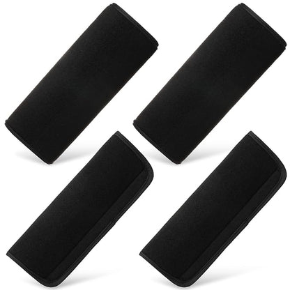 Riakrum 4 Pcs Baby Car Seat Belt Covers Soft Car Seat Straps Shoulder Pads for Kid Infant Stroller Strap Covers Safety Belt Cushion Pads for Boy and Girl(Black,10.63 x 4.33 Inch)
