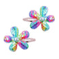 2Pcs Sequins Flower Hair Clips for Girls Cute Snap Hair Clips with Pearl Hair Barrettes Spring summer Hair Accessories Birthday Party Supplies (Colorful flowers)