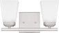 HomePlace by Capital Lighting 114421BN-334 Baxley Modern Soft White Glass Bathroom Vanity Wall Light, 2-Light 200 Total Watts, 7" H x 13" W, Brushed Nickel