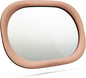 Renzo Baby Car Mirror - Rear Facing Car Seat Mirror for Infants - Extra Large, Shatter-Resistant, 360° Adjustable, Tool-Free Installation - Fits Most Cars, SUVs & Trucks (Blush Pink)