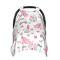 Personalized Baby Car Seat Canopy for Babies with Name, Custom Car Seat Covers for Girls, Infant Opening Minky Nursing Breastfeeding Stroller Cover Carseat Canopies for Newborn (Crown Girl)