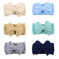Nylon Blue Baby Headbands Bows, Stretchy Gray Infant Headband Bows for Baby Girls Boys Newborn Head Wraps Toddler Unisex (03H-12)