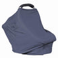 Solid Color Car Seat Nursing Breastfeeding Cover, Multi Use Cover Cozy Carseat Canopy Cover, Infant Babies Stroller Cover,Ultra Soft Stretchy Nurse Gifts Navy Black Breastfeeding Cover