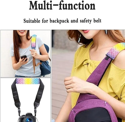 Colored Scales Car Seat Belt Cover Car Seat Belt Shoulder Pads Seatbelt Protector Set of 2 Universal Fit for Adults Car Interior Decor